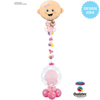 Qualatex 38 inch BABY GIRL Foil Balloon 43362-Q-P