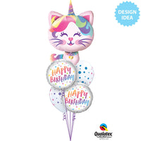 Qualatex 38 inch MYTHICAL CATICORN Foil Balloon 97537-Q-P