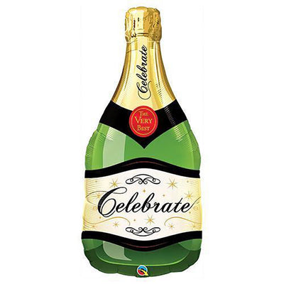 Qualatex 39 inch CELEBRATE BUBBLY WINE BOTTLE Foil Balloon 16122-Q-P