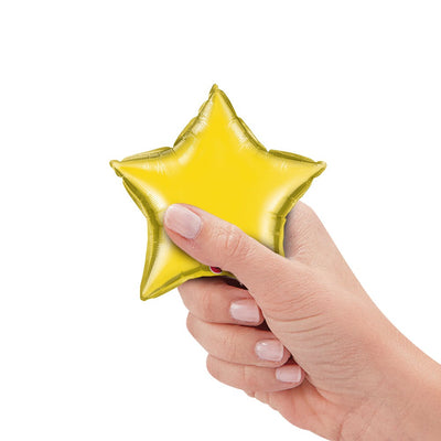 Qualatex 4 inch MINI STAR - CITRINE YELLOW (AIR-FILL ONLY) Foil Balloon 22882-Q-U