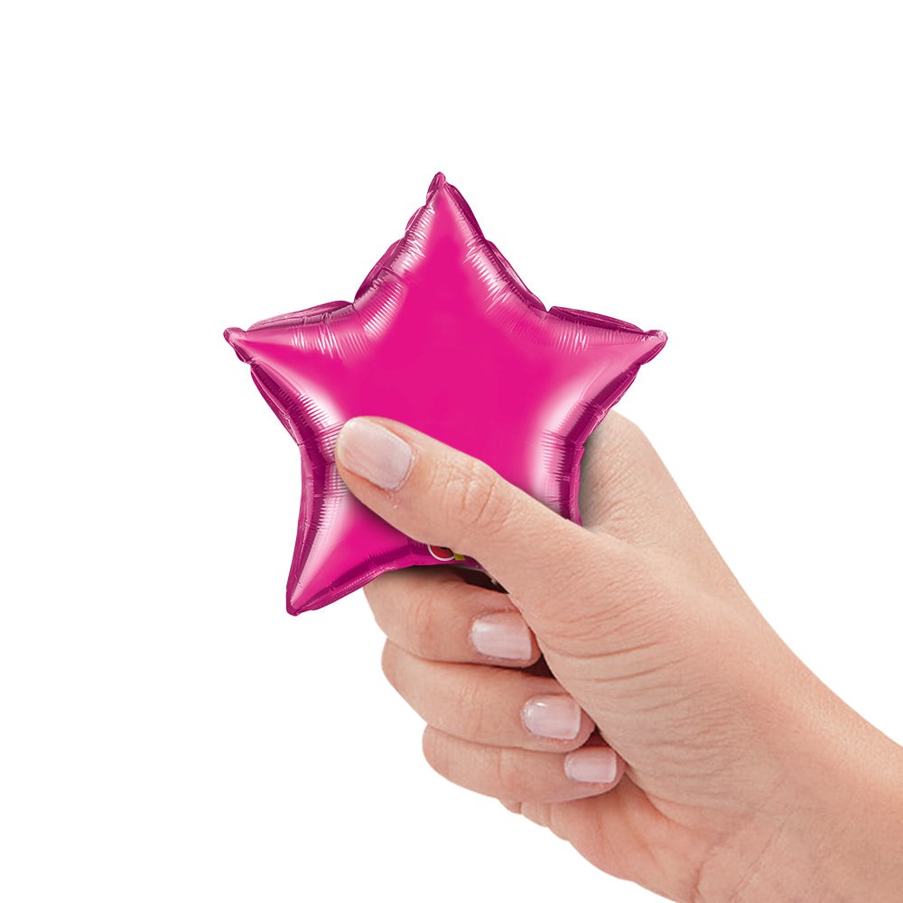 Qualatex 4 inch MINI STAR - MAGENTA (AIR-FILL ONLY) Foil Balloon 99341-Q-U