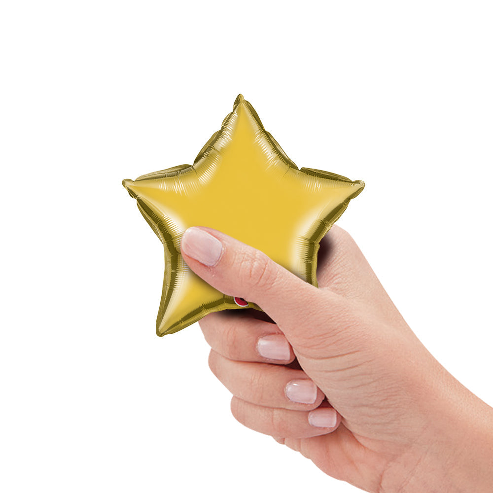 Qualatex 4 inch MINI STAR - METALLIC GOLD (AIR-FILL ONLY) Foil Balloon 35983-Q-U