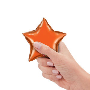 Qualatex 4 inch MINI STAR - ORANGE (AIR-FILL ONLY) Foil Balloon 24690-Q-U