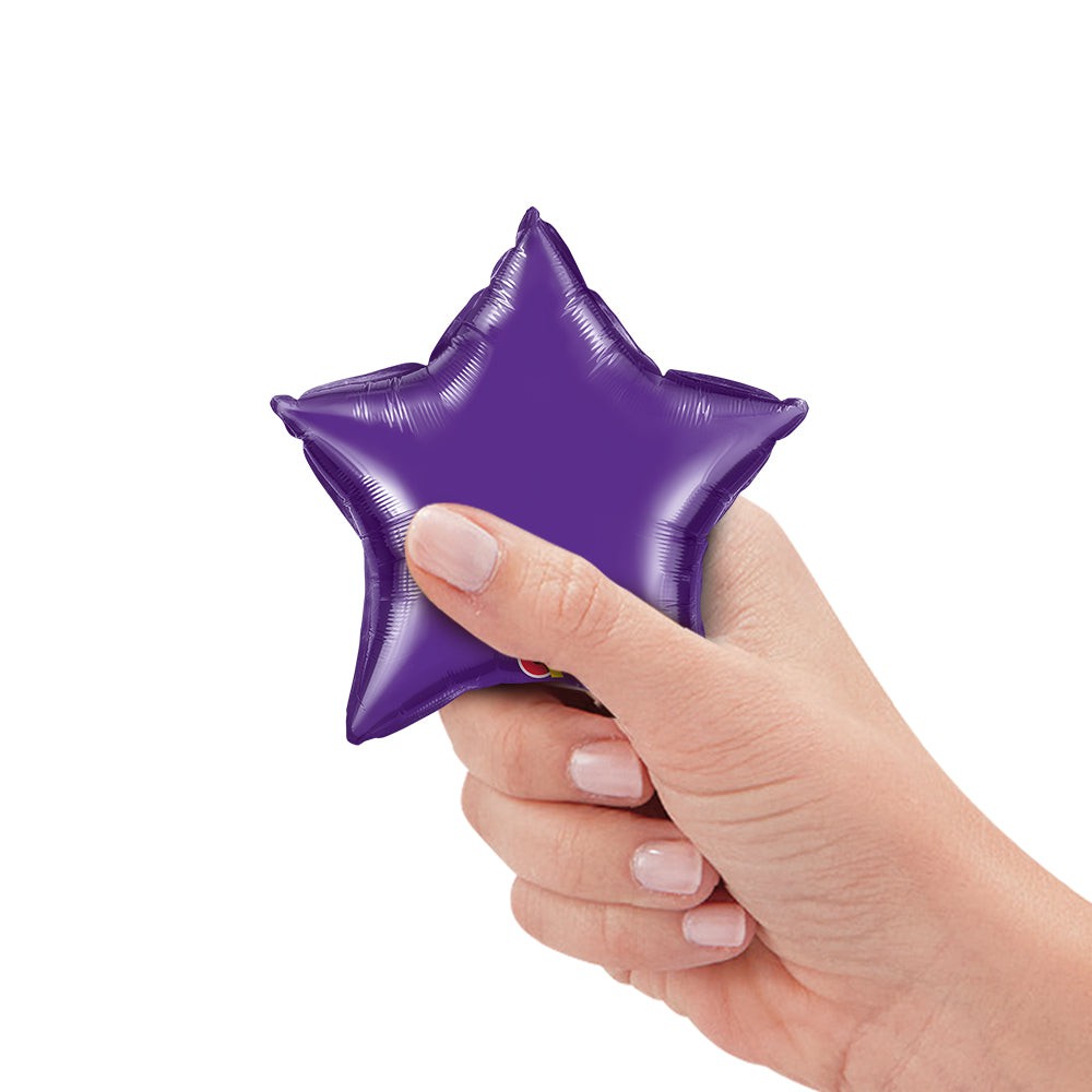 Qualatex 4 inch MINI STAR - QUARTZ PURPLE (AIR-FILL ONLY) Foil Balloon 22856-Q-U