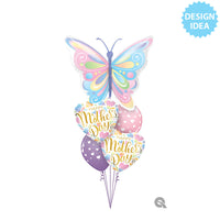 Qualatex 40 inch BEAUTIFUL BUTTERFLY Foil Balloon 13598-Q-P