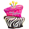 Qualatex 41 inch BIRTHDAY FUNKY ZEBRA STRIPE CAKE Foil Balloon