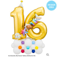 Qualatex 41 inch BIRTHDAY GARLAND (AIR-FILL ONLY) Foil Balloon 17764-Q-P