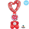 Qualatex 42 inch HEARTS & FILIGREE - RED Foil Balloon 16441-Q-P