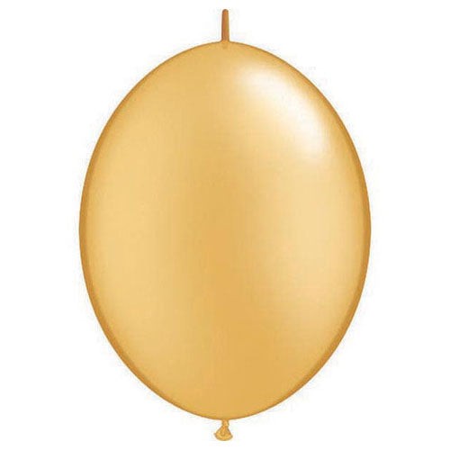 Qualatex 6 inch QUICKLINK - GOLD Latex Balloons 90267-Q