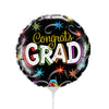 Qualatex 9 inch MINI CONGRATS GRAD SHOOTING STARS (AIR-FILL ONLY) Foil Balloon 73521-Q-U