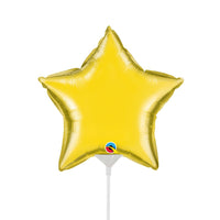 Qualatex 9 inch STAR - CITRINE YELLOW (AIR-FILL ONLY) Foil Balloon 24144-Q-U