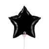 Qualatex 9 inch STAR - ONYX BLACK (AIR-FILL ONLY) Foil Balloon 24186-Q-U