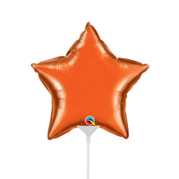 Qualatex 9 inch STAR - ORANGE (AIR-FILL ONLY) Foil Balloon 12759-Q-U