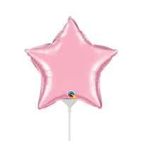 Qualatex 9 inch STAR - PEARL PINK (AIR-FILL ONLY) Foil Balloon 54797-Q-U