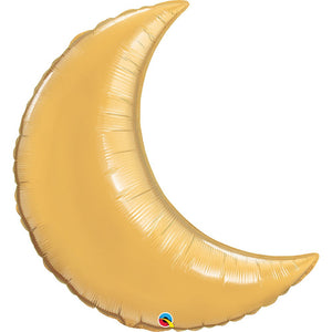 Qualatex 35 inch CRESCENT MOON - METALLIC GOLD Foil Balloon