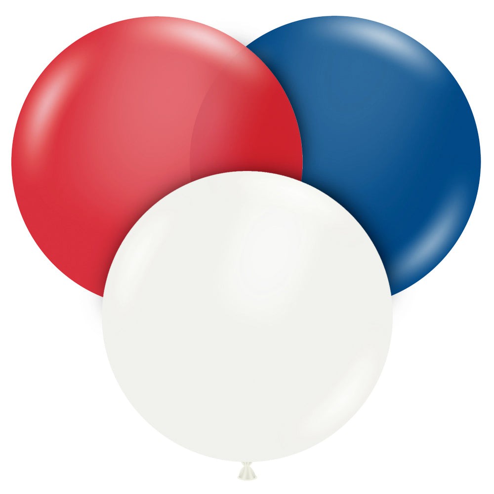 TUFTEX 17 inch TUFTEX PATRIOTIC ASSORTMENT Latex Balloons 17043-M