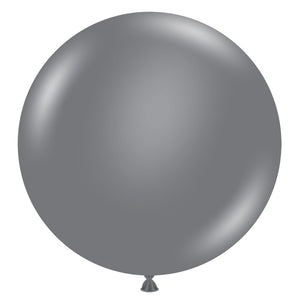 TUFTEX 24 inch TUFTEX GRAY SMOKE Latex Balloons 24080-M