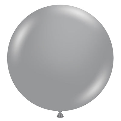 TUFTEX 36 inch TUFTEX METALLIC SILVER Latex Balloons 36032-M