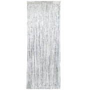 Unique 3FT X 8FT SILVER FRINGE CURTAIN Fringe Curtains 61928-UN