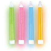 Unique 4 inch GLOW LIGHTSTICKS ASSORTED COLORS (4 PK) Novelties 55012-UN