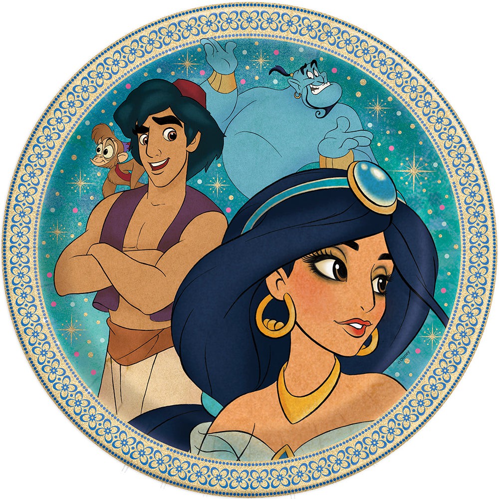 Unique 9 inch ALADDIN ROUND DINNER PLATES (8 PK) Plates 79505-UN