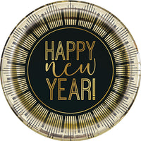 Unique 9 inch ROARING NEW YEARS FOIL PLATES (8 PK) Plates 78135-UN