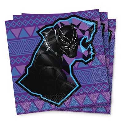 Unique BLACK PANTHER LUNCHEON NAPKINS (16 PK) Party Decoration 29692-UN