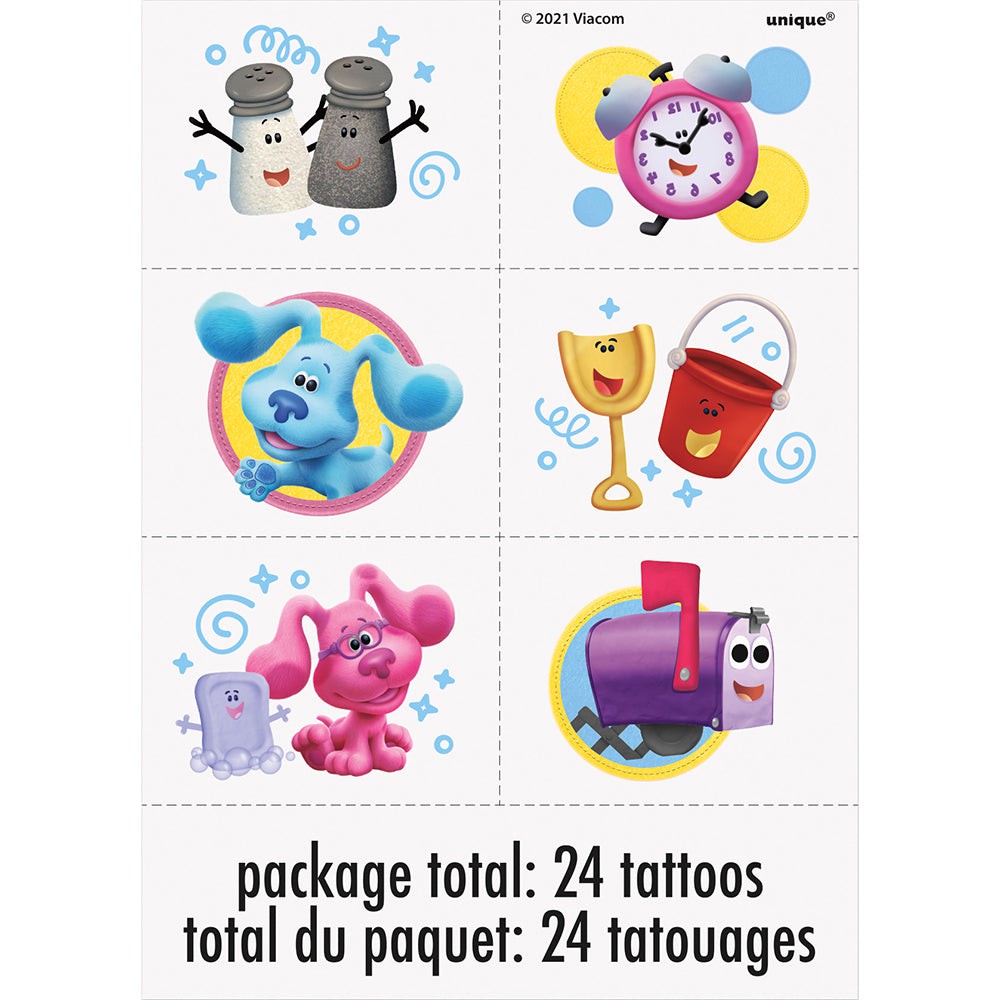 Unique BLUE'S CLUES TATTOOS (24 PK) Novelties 24439-UN