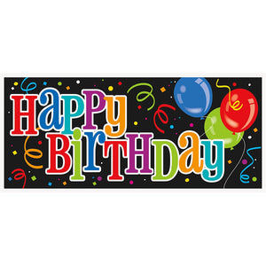 Unique BOLD BIRTHDAY GIANT WALL BANNER 60 inch X 27 inch Party Decor 61685-UN