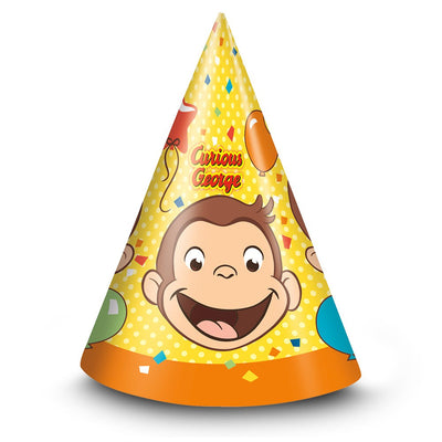 Unique CURIOUS GEORGE PARTY HATS (8 PK) Party Hats 59271-UN