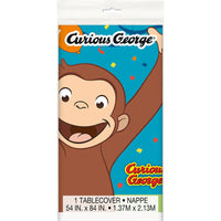 Unique CURIOUS GEORGE PLASTIC TABLE COVER 54 inch X 84 inch Party Decor 59263-UN