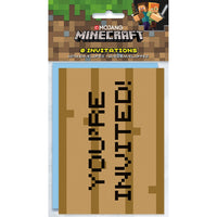 Unique MINECRAFT INVITATIONS (8 PK) Invitations 79414-UN