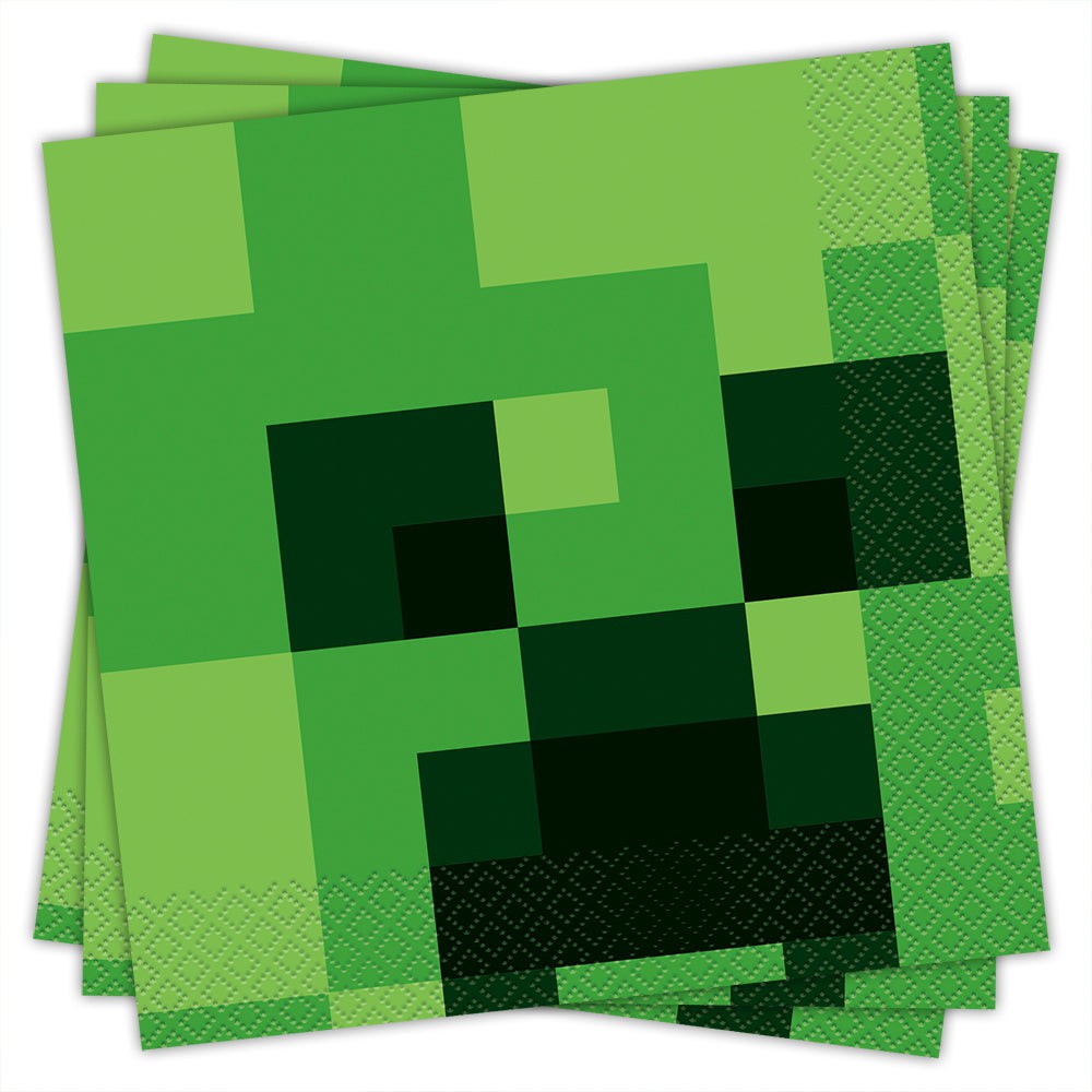 Unique MINECRAFT LUNCHEON NAPKINS (16 PK) Napkins 79402-UN