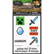 Unique MINECRAFT TATTOOS (24 PK) Novelties 79409-UN