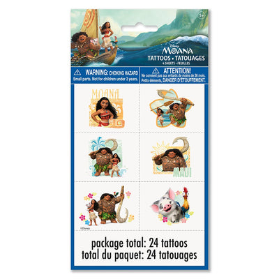 Unique MOANA TATTOOS (24 PK) Novelties 59831-UN