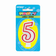 Unique NUMBER 5 DELUXE SHAPE BIRTHDAY CANDLE Candles 360-5-UN