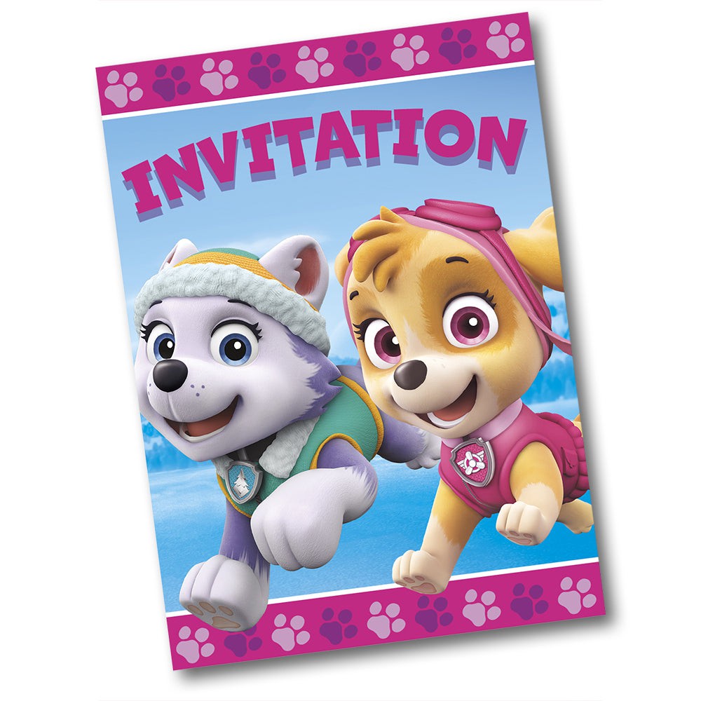 Unique PAW PATROL GIRL INVITATIONS (8 PK) Invitations 49124-UN