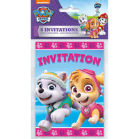 Unique PAW PATROL GIRL INVITATIONS (8 PK) Invitations 49124-UN