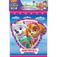 Unique PAW PATROL GIRL LOOTBAGS (8 PK) Favor Bags 49123-UN