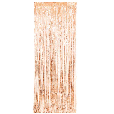 Unique ROSE GOLD FRINGE DOOR CURTAIN 3ft X 8ft Party Decor 61925-UN