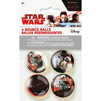 Unique STAR WARS EPISODE VIII BOUNCE BALL (4 PK) Novelties 59432-UN