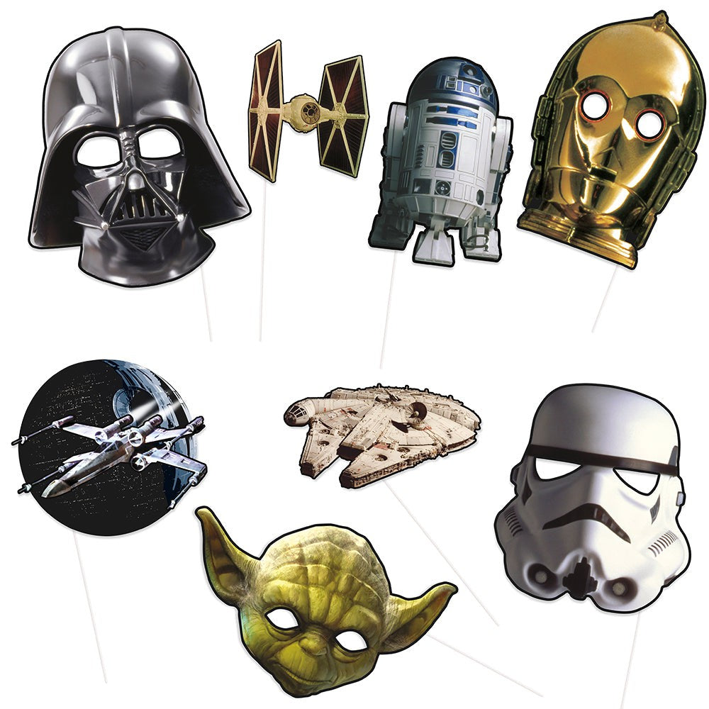 Unique STAR WARS PHOTO BOOTH PROPS (8 PK) Party Decor 66479-UN