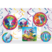 Unique TROLLS HANGING SWIRL DECORATIONS (6 PK) Party Decor 79704-UN